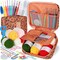 Crochet Kit Beginners Crochet Hook Set with Crochet Yarn,58PCS Portable Crochet Set Ergonomic Crochet Hooks Travel Knitting Crochet Supplies